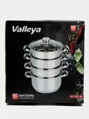 Мантоварка Valleya, 28 см, 4 уровня, 3 решетки