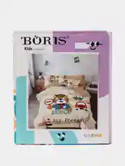 Бежевый меланж boris kids Детское постельное белье 1,5 сп, 50 х 70, хлопок 100%