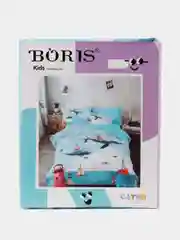 Небесно-голубой boris kids Детское постельное белье 1,5 сп, 50 х 70, хлопок 100%