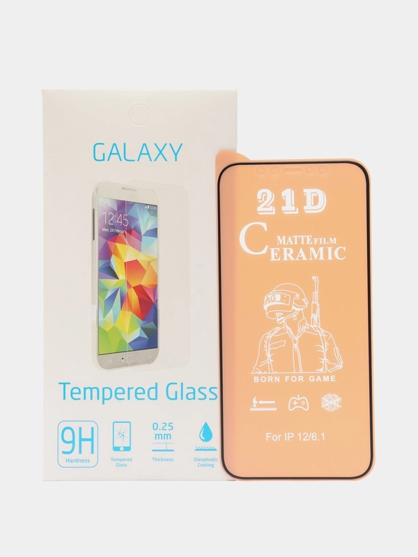 Защитное стекло Ceramic для iPhone 12 Pro Max, керамическое, матовое, 6.7"