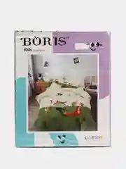 Зеленый boris kids Детское постельное белье 1,5 сп, 50 х 70, хлопок 100%
