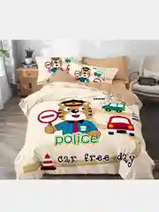 Бежевый меланж boris kids Детское постельное белье 1,5 сп, 50 х 70, хлопок 100%