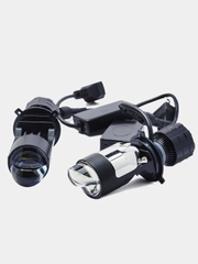 Автомобильные светодиодные линзованные лампы H4 mini Bi-Led lenses с СТГ A82, мини линзы