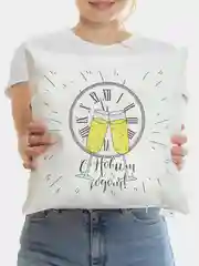 Оранжевый подарочный новогодний набор, подарок на Новый год (подушка + кружка)