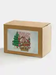 Голубой подарочный новогодний набор, подарок на Новый год (подушка + кружка)