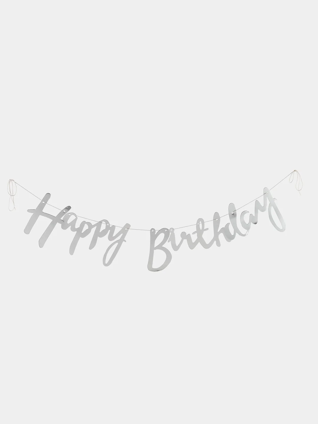 Серебряный гирлянда, растяжка на Happy Birthday, день рождения, праздник