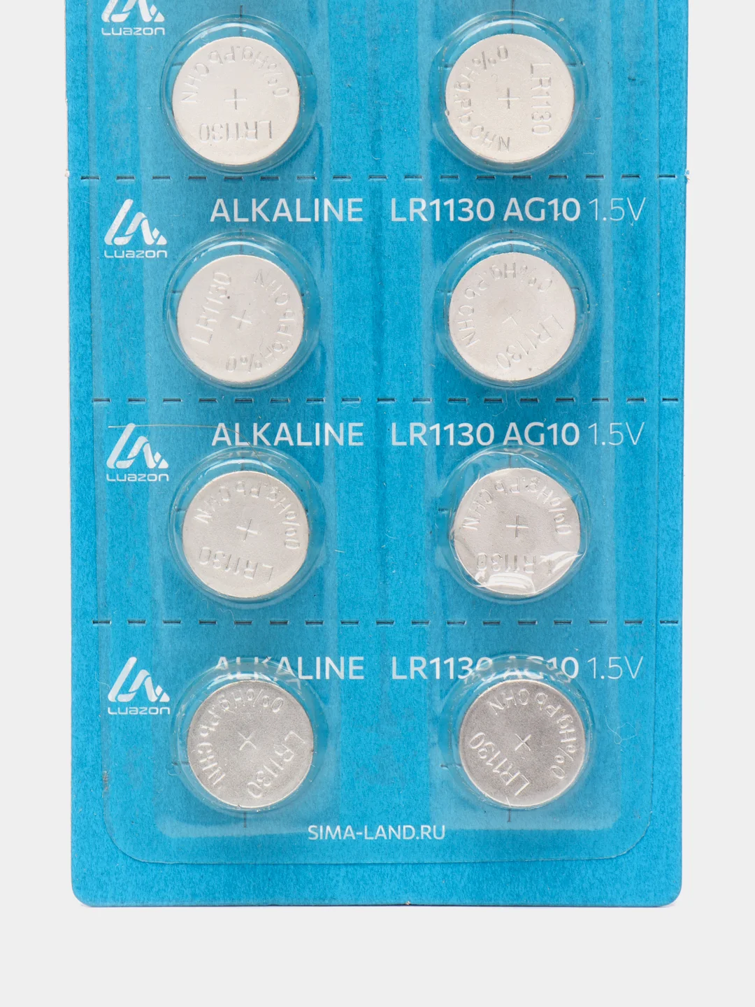 Батарейка алкалиновая (щелочная) LuazON, LR1130, AG10, блистер, 10 шт