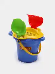 Вишнёвый набор для песочницы, ведро, лопатка, грабли, формочки, набор "Песочница"