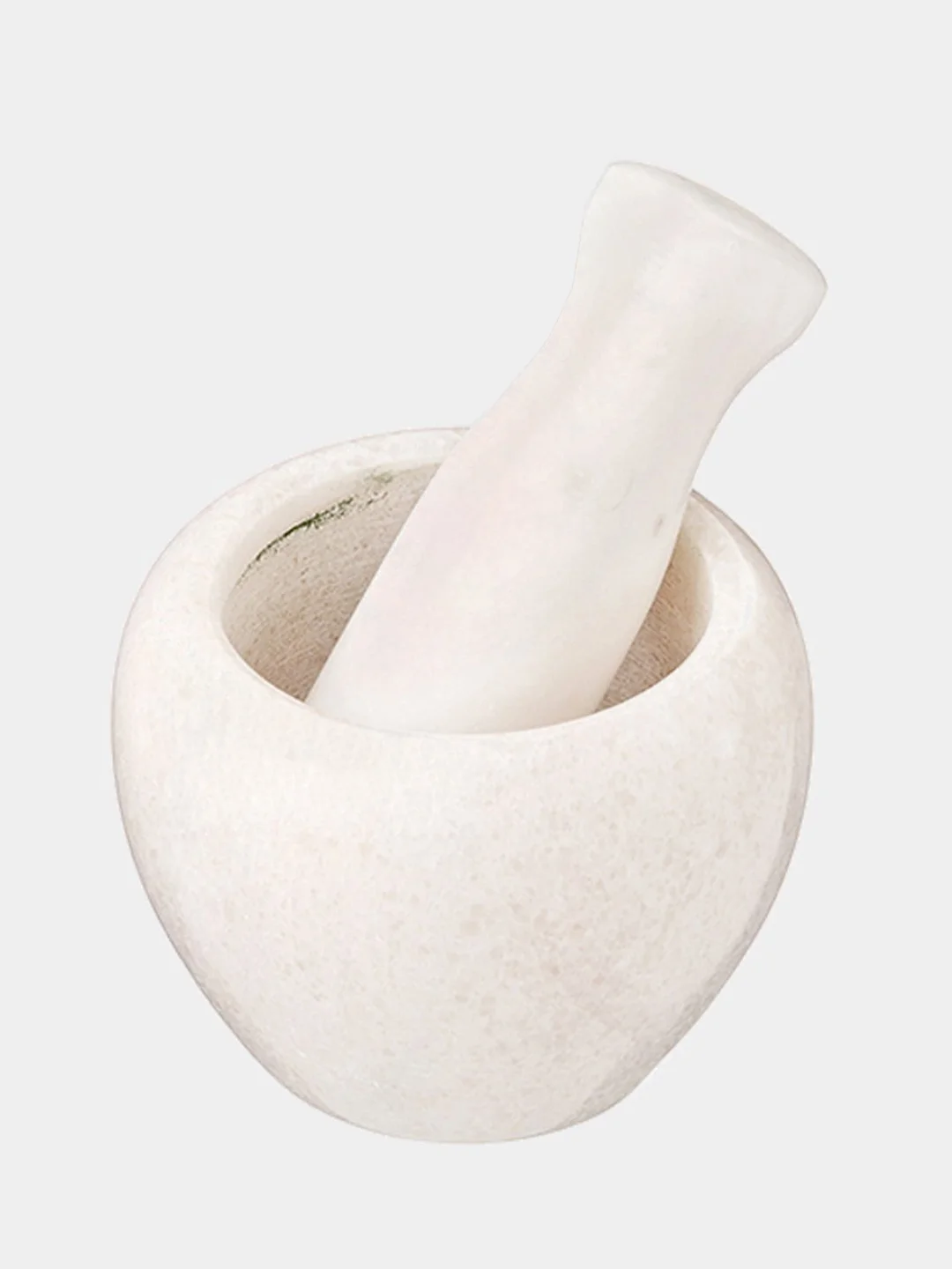 Белый ступка с пестиком из мрамора, 10 см