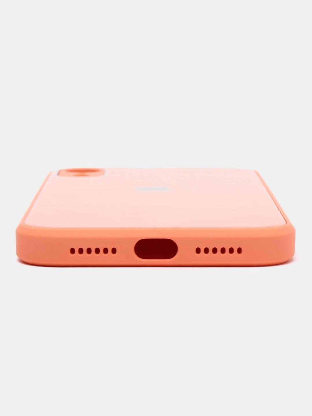 Небесно-голубой чехол для iPhone Xr/ 11/ 12/ mini/ Pro/ ProMax, силиконовый со стеклянной панелью