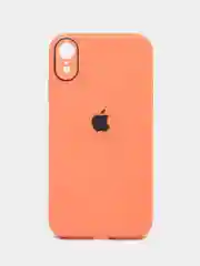 Небесно-голубой чехол для iPhone Xr/ 11/ 12/ mini/ Pro/ ProMax, силиконовый со стеклянной панелью