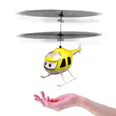 Желтый радиоуправляемый детский вертолет Induction Helicopter с пультом управления