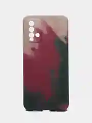 Багровый чехол Xiaomi Redmi 9T, Сяоми Редми 9Т силиконовый с мягким подкладом