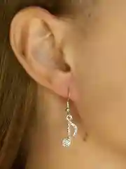 Серьги Ноты ассиметричные