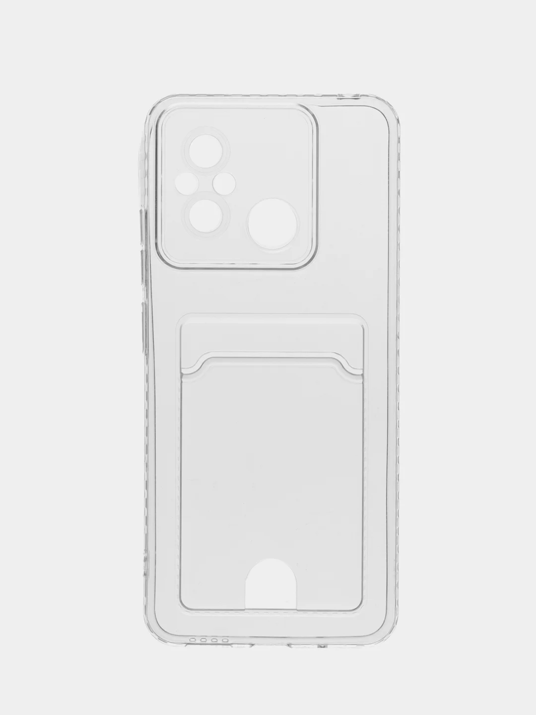 Марсала чехол для Xiaomi Redmi 12C, Сяоми Редми 12С, прозрачный, с карманом для карты