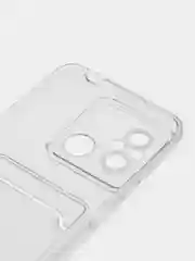 Марсала чехол для Xiaomi Redmi 12C, Сяоми Редми 12С, прозрачный, с карманом для карты