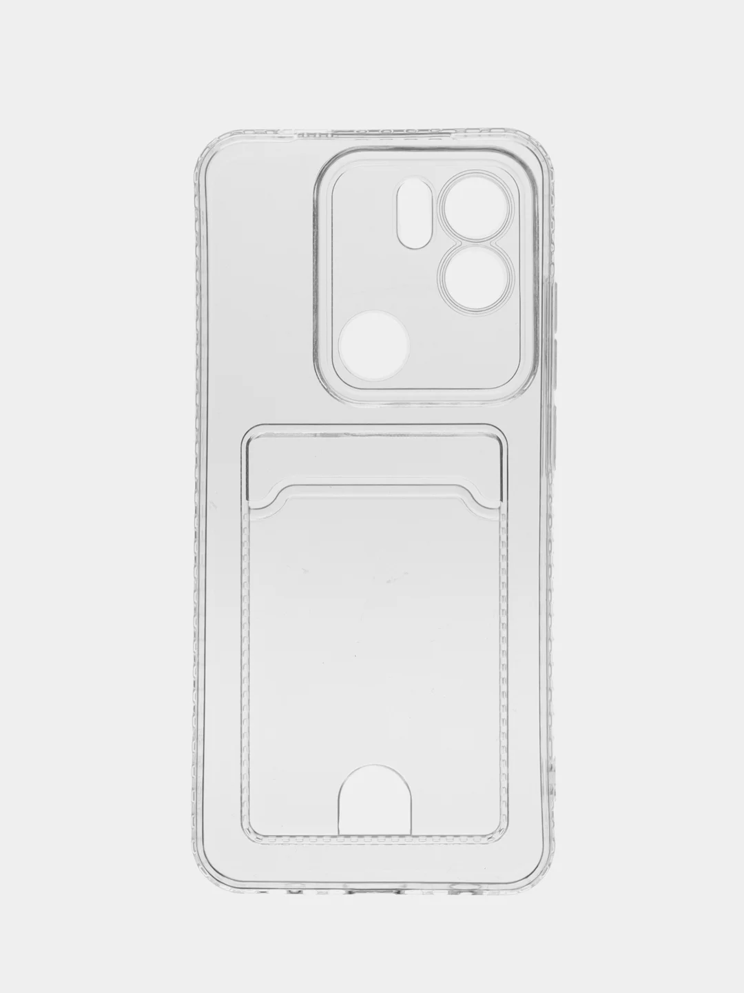 Марсала чехол Xiaomi Redmi A1 Plus A2+ Poco C51 Редми А1 Плюс прозрачный с карманом для карты
