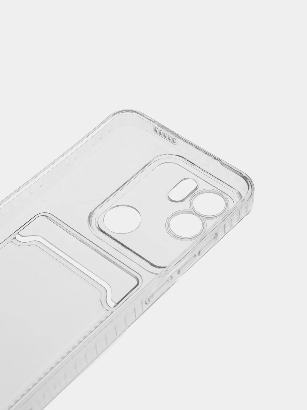Марсала чехол Xiaomi Redmi A1 Plus A2+ Poco C51 Редми А1 Плюс прозрачный с карманом для карты