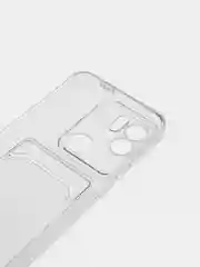 Марсала чехол Xiaomi Redmi A1 Plus A2+ Poco C51 Редми А1 Плюс прозрачный с карманом для карты