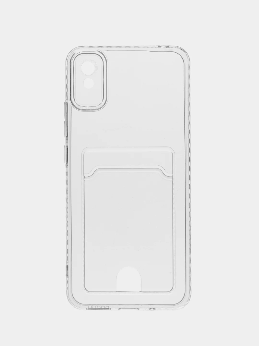 Марсала чехол для Xiaomi Redmi 9A, Сяоми Редми 9А прозрачный, с карманом для карты