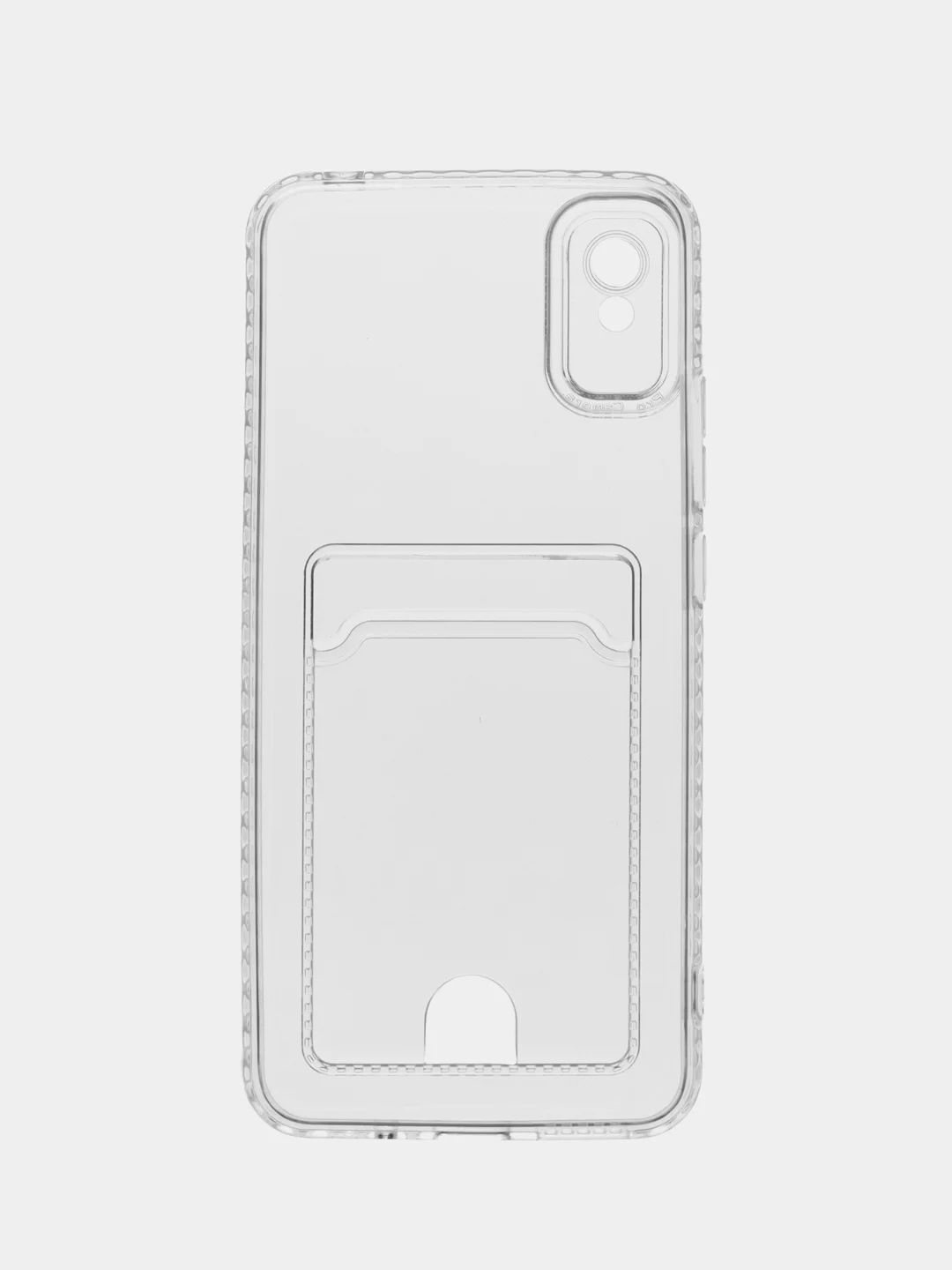 Марсала чехол для Xiaomi Redmi 9A, Сяоми Редми 9А прозрачный, с карманом для карты