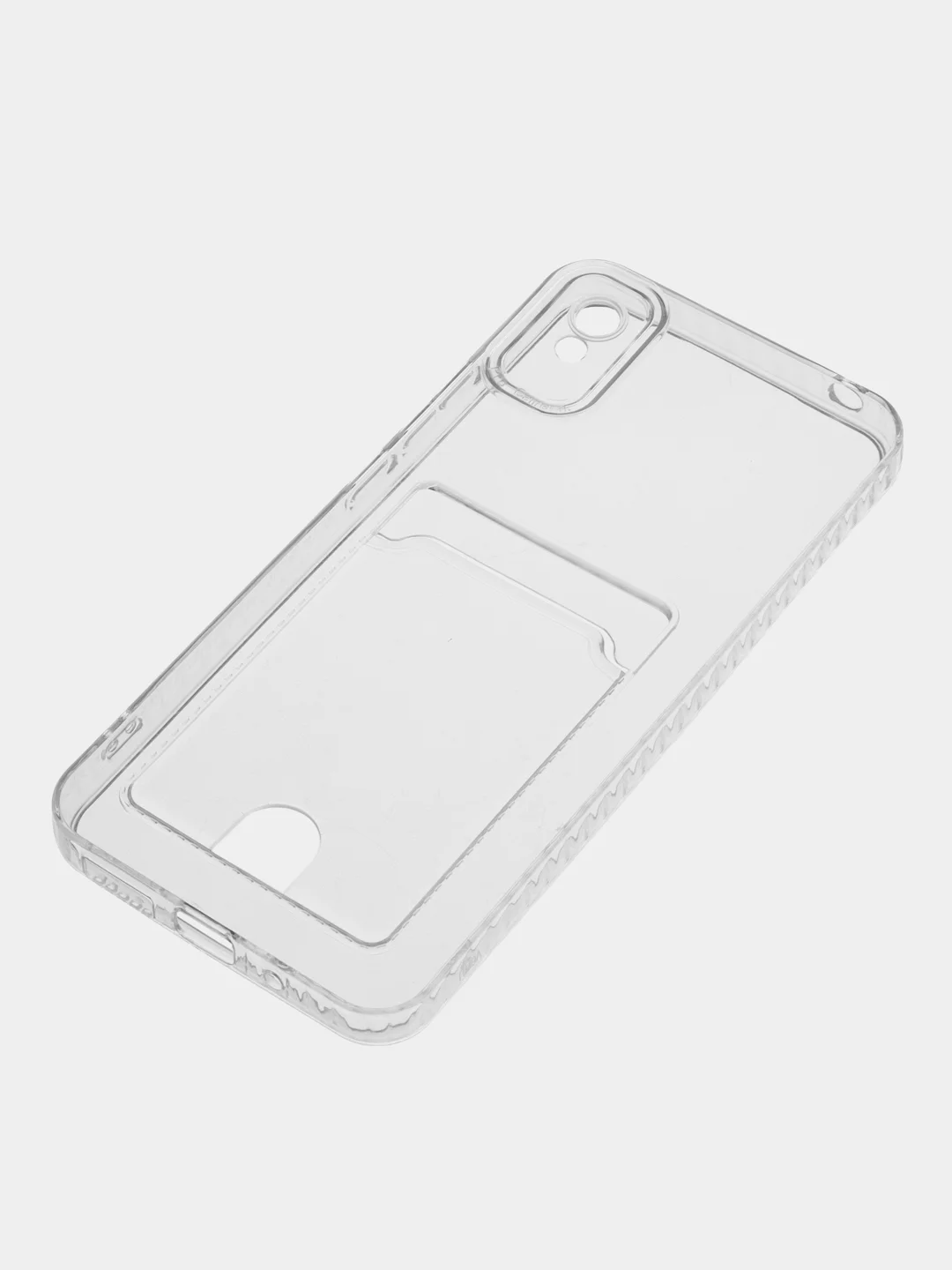 Марсала чехол для Xiaomi Redmi 9A, Сяоми Редми 9А прозрачный, с карманом для карты