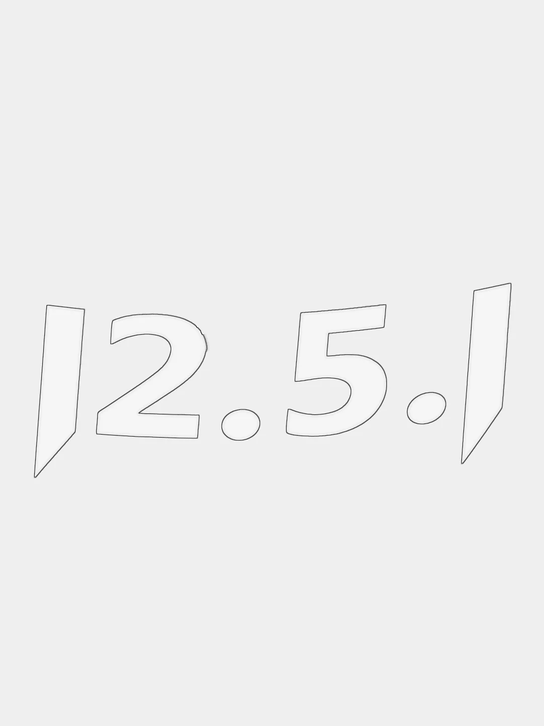Белый 12.5.1 голографическая переливающаяся наклейка на авто