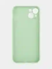 Зеленый чехол для iPhone 15 Plus силиконовый BROSCORP матовый/ прозрачный, тонкий, c защитой камер