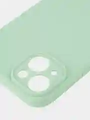 Зеленый чехол для iPhone 15 Plus силиконовый BROSCORP матовый/ прозрачный, тонкий, c защитой камер
