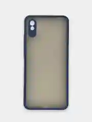 Темно-синий чехол Xiaomi Redmi 9A, Сяоми Редми 9А пластиковый матовый с цветными кнопками