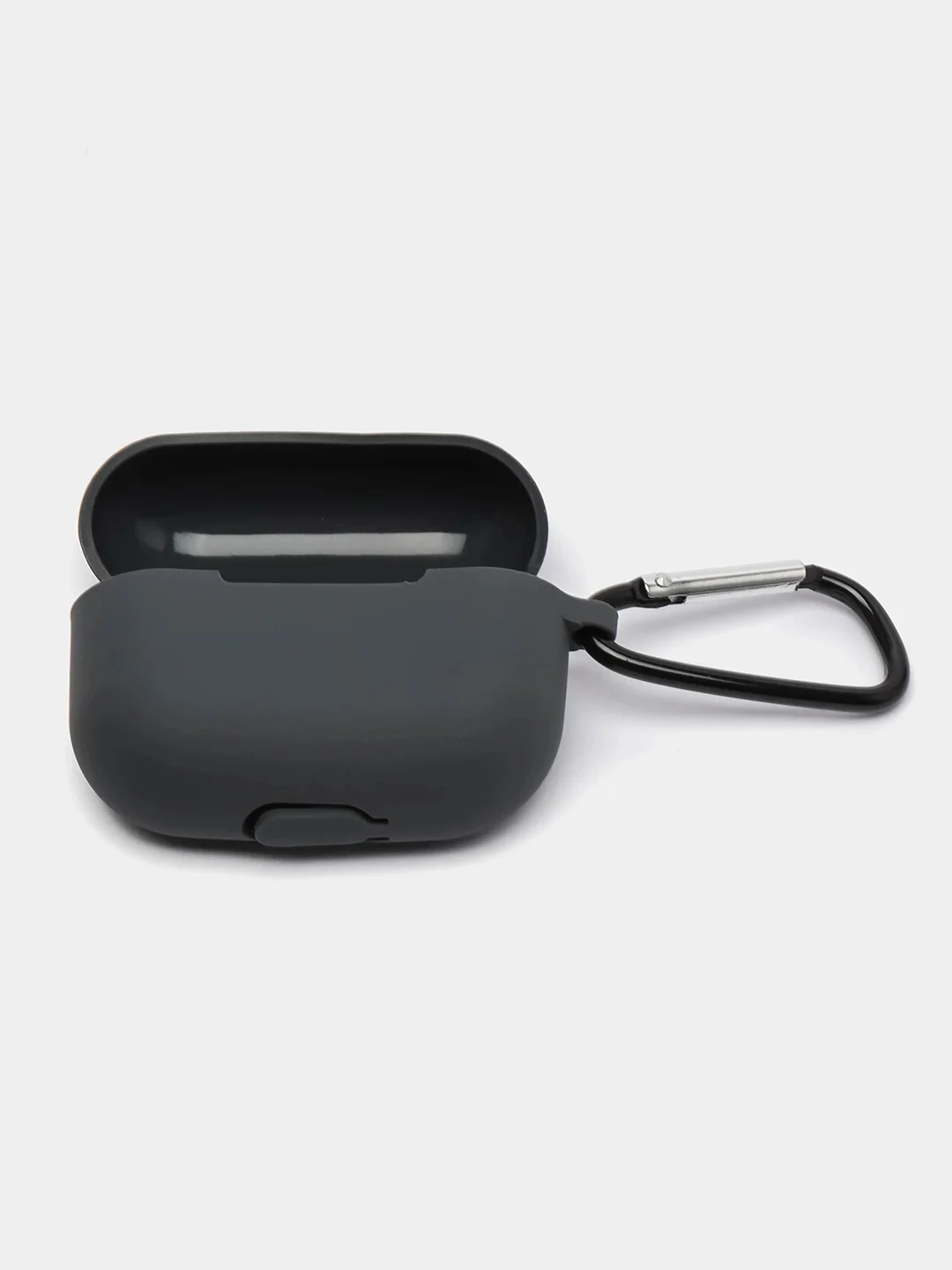 Угольный чехол силиконовый для наушников AirPods Pro с карабином