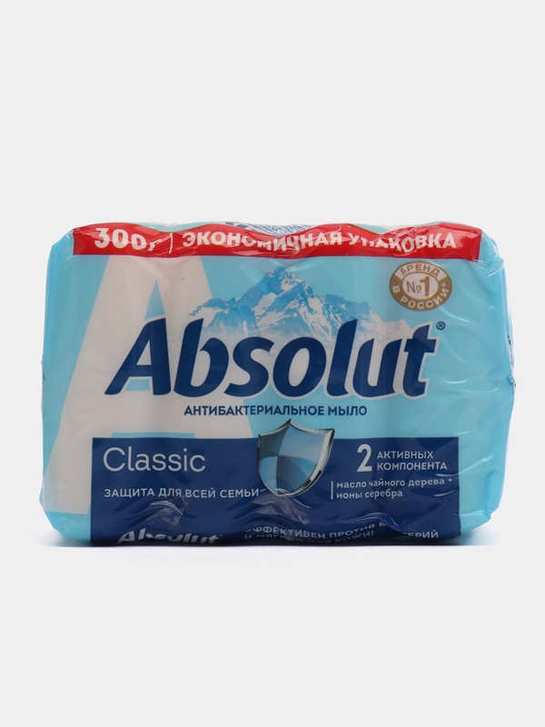 Туалетное мыло Абсолют Антибактериальное CLASSIC ABS Ультразащита 4штХ75г