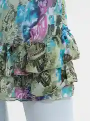 Зеленый туника женская, шифоновая