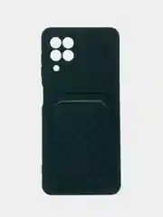 Синий чехол на Samsung Galaxy A22 M32 M22 A12 / M12 / A32 с карманом для карты и мягкой вставкой