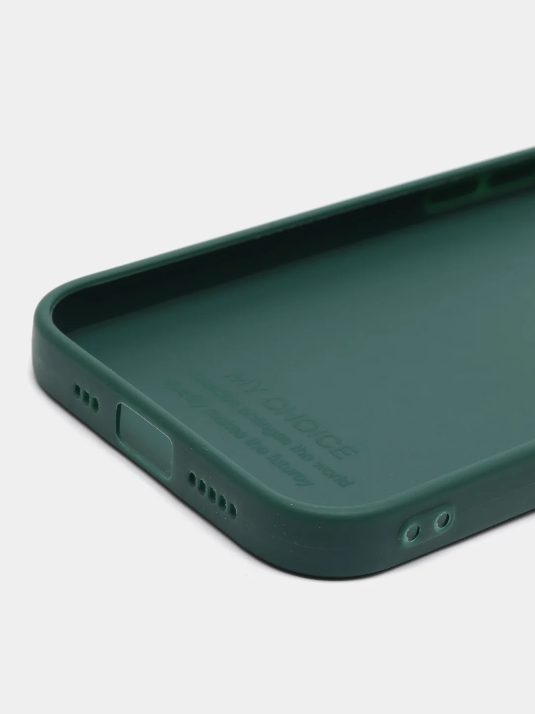 Тёмно-зелёный чехол силиконовый на iPhone 5, 5s, 6, 6s, 7, 8, SE 2020, X, XR, XS Max, 12 14 Pro, 13 mini