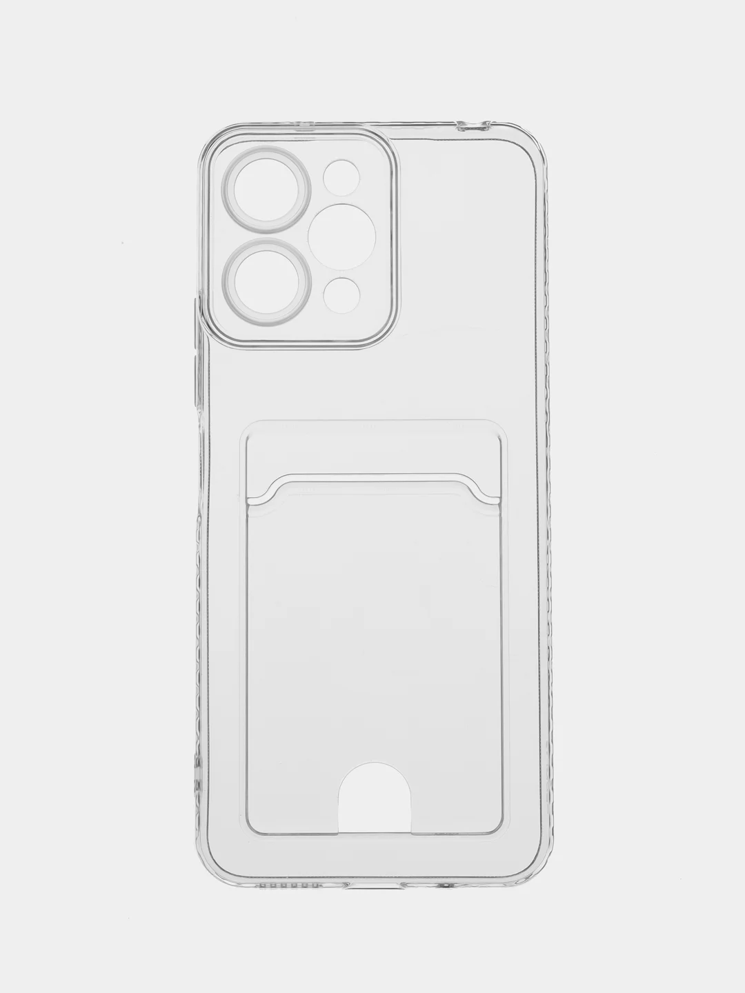 Чехол для Xiaomi Redmi 12 / Сяоми Редми 12, прозрачный, с карманом для карты