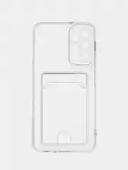 Марсала чехол для Samsung Galaxy A24 / Самсунг Галакси А24, прозрачный, с карманом для карты