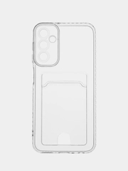 Чехол для Samsung Galaxy A24 / Самсунг Галакси А24, прозрачный, с карманом для карты