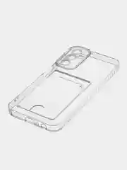 Марсала чехол для Samsung Galaxy A24 / Самсунг Галакси А24, прозрачный, с карманом для карты