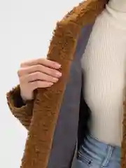 Коричневый дубленка женская Teddy