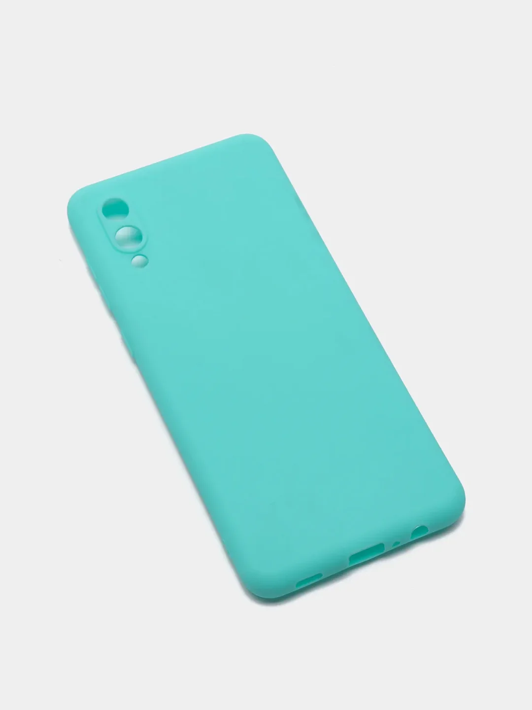 Лавандовый чехол силиконовый на Samsung Galaxy A02 (Самсунг Галакси А02), цветной, матовый