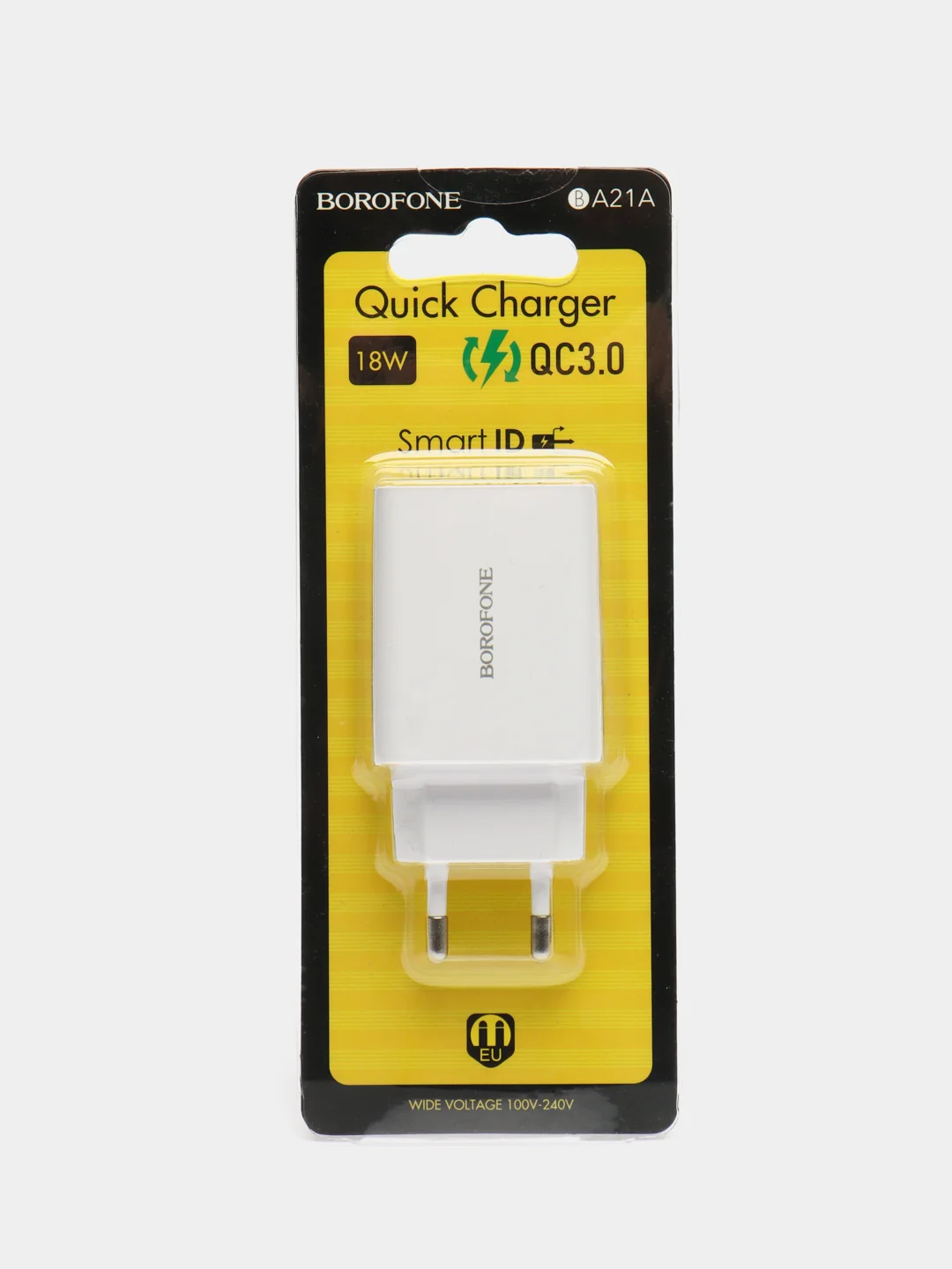 Прозрачный сетевое зарядное устройство Borofone BA21A, кабель USB-Type-C, быстрая зарядка
