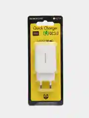 Прозрачный сетевое зарядное устройство Borofone BA21A, кабель USB-Type-C, быстрая зарядка
