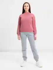 Коралловый свитшот утепленный, с горловиной