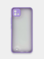 Чехол Realme C11 2021, Realme C20 пластиковый матовый с цветными кнопками