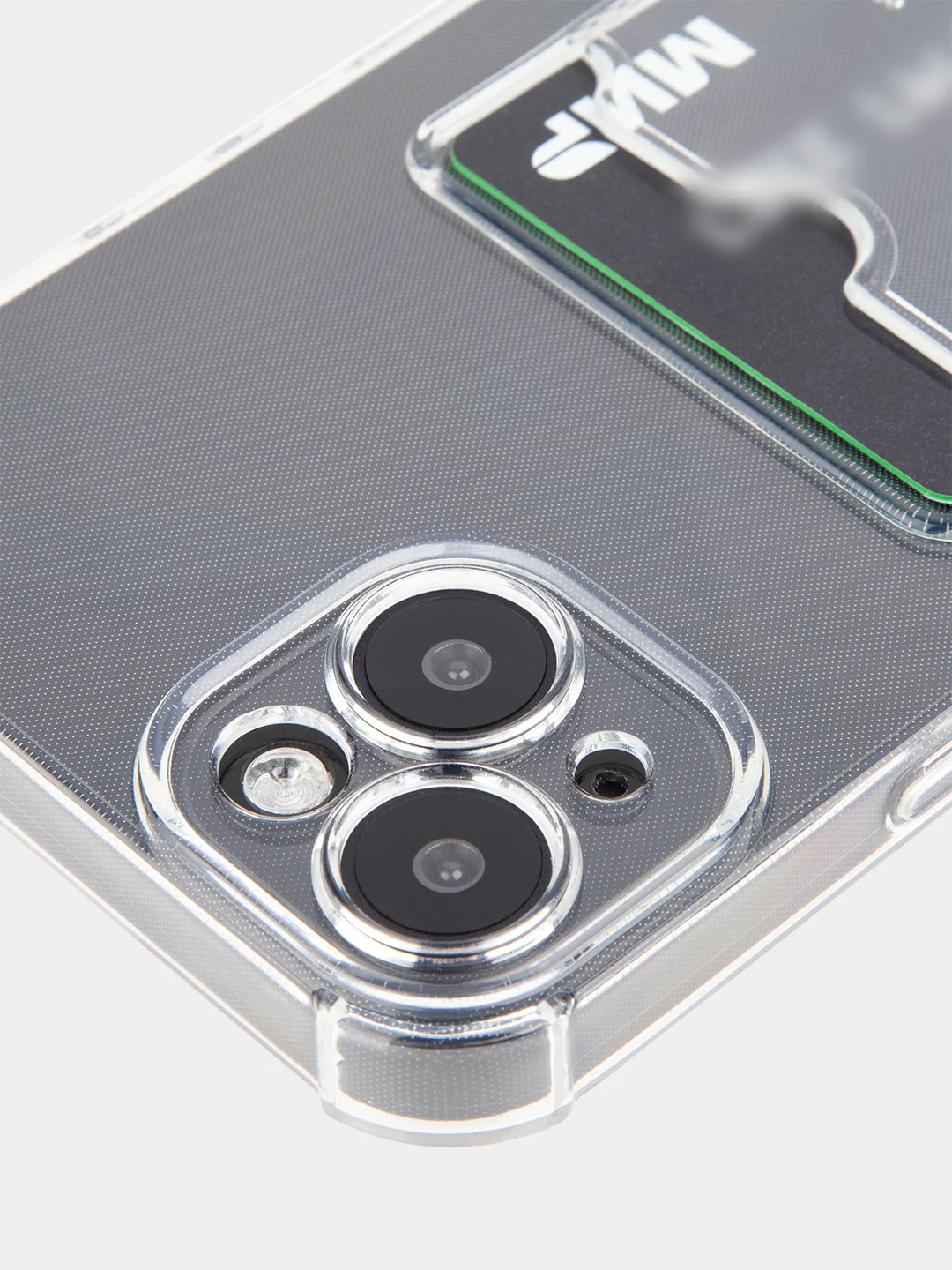 Прозрачный чехол для Apple iPhone 15 Plus, 15+ противоударный ROSCO силиконовый с карманом для карт