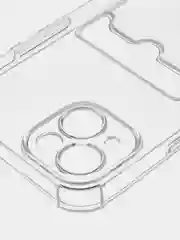 Прозрачный чехол для Apple iPhone 15 Plus, 15+ противоударный ROSCO силиконовый с карманом для карт