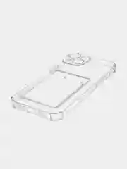 Прозрачный чехол для Apple iPhone 15 Plus, 15+ противоударный ROSCO силиконовый с карманом для карт