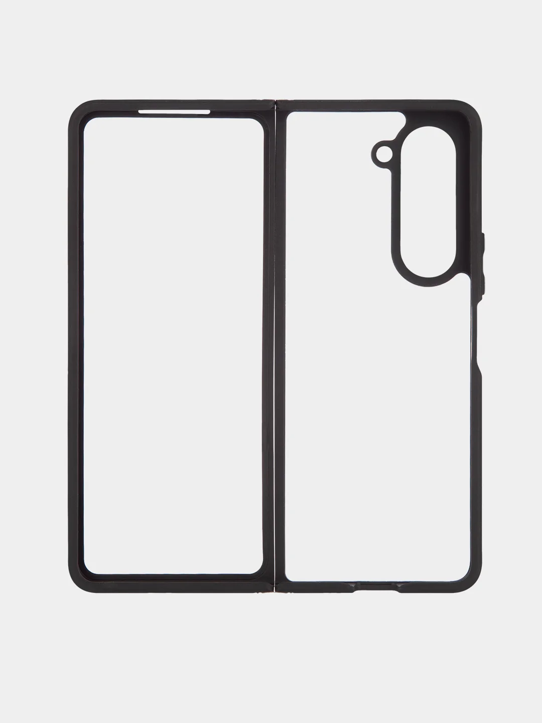 Прозрачный чехол для Samsung Galaxy Z Fold 5 пластиковый ROSCO противоударный, силиконовая окантовка