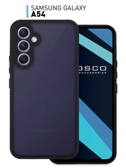 Чехол для Samsung Galaxy A54 пластиковый ROSCO противоударный, с силиконовой окантовкой